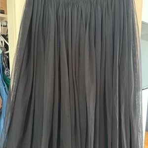 Needle & Thread Black Tulle A-Line Skirt